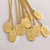 March Month Engraved Flower Pendant In 18K Gold Plated Stainless Steel