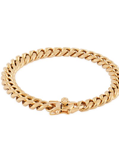 Simply Rhona Miami Cuban Chunky Bracelet In 18K Gold Plated Stainless Steel - Width 0.31"  product