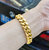 Miami Cuban Chunky Bracelet In 18K Gold Plated Stainless Steel - Width 0.31" 