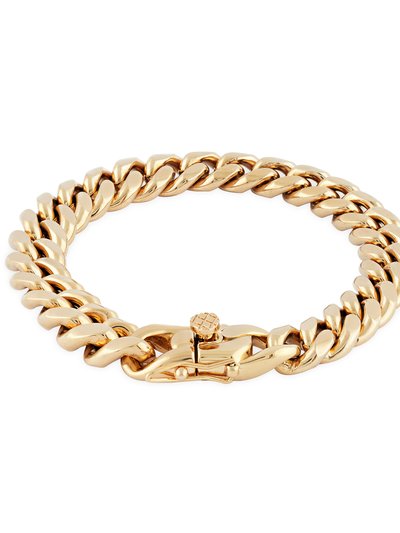 Simply Rhona Miami Cuban Chunky Bracelet In 18K Gold Plated Stainless Steel - Width 0.39"  product