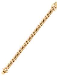 Miami Cuban Chunky Bracelet In 18K Gold Plated Stainless Steel - Width 0.39" 