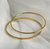 Minimalist Set Of 2 Stacking Bangles In 18K Gold Plated Stainless Steel