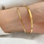 Minimalist Set Of 2 Stacking Bangles In 18K Gold Plated Stainless Steel