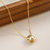 Pearl Serenity 18" Pendant Necklace In 18K Gold Plated Stainless Steel