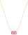Pink Gem Choker Necklace In 18K Gold Plated Stainless Steel - Gold, Pink