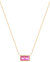 Pink Gem Choker Necklace In 18K Gold Plated Stainless Steel - Gold, Pink