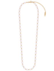 Regal Peal Necklace In 18K Gold Plated Stainless Steel