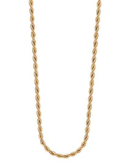 Simply Rhona Twisted Rope 18" Chain Necklace In 18K Gold Plated Stainless Steel product