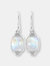 Goddess Moonstone Sterling Earrings - Rananjay Exports