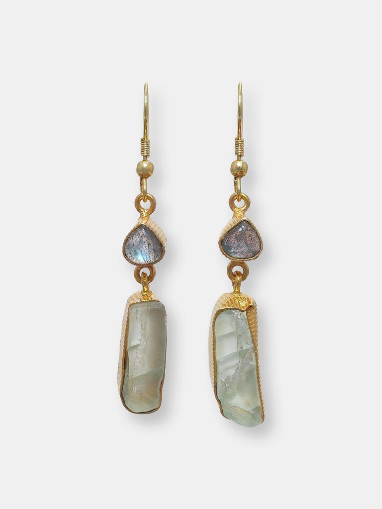 Karuna Labradorite + Fluorite Earrings