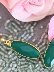 Kavya Green Onyx Earrings - Green