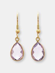 Kyiv Faceted Amethyst Earrings - Purple