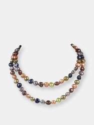Multicolor 8-9mm Baroque Long Freshwater Pearl Necklace