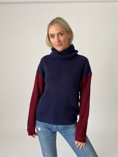 Six Fifty Emerson Sweater - Navy/Burgundy product