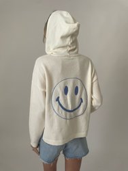 Good Mood Hoodie - Ivory/Blue - Ivory/Blue