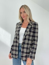 Lush Plaid Blazer - Flannel