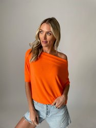 Short Sleeve Anywhere Top - Neon Orange