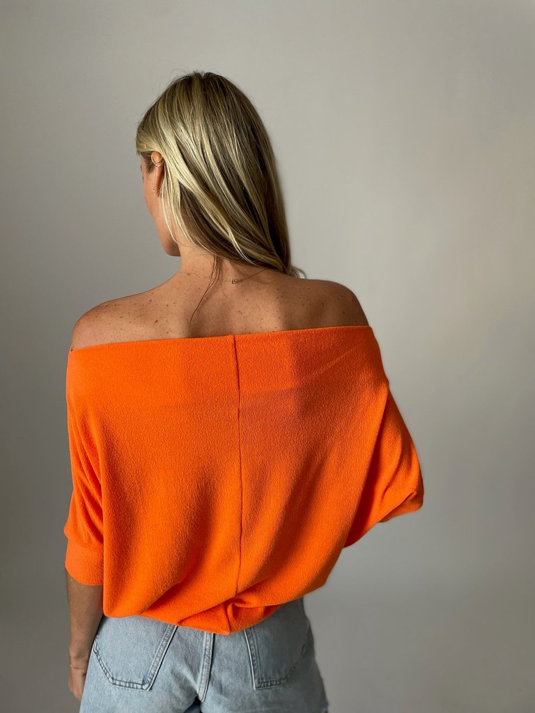 Short Sleeve Anywhere Top - Neon Orange