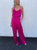 Stepping Into Style Jumpsuit - Raspberry