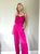 Stepping Into Style Jumpsuit - Raspberry