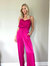 Stepping Into Style Jumpsuit - Raspberry