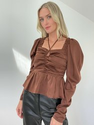 The Ruby Blouse - Brown - Brown
