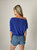 The Short Sleeve Anywhere Top - Berry Blue