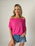 The Short Sleeve Anywhere Top - Punch Pink