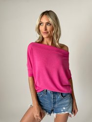 The Short Sleeve Anywhere Top - Punch Pink