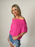 The Short Sleeve Anywhere Top - Punch Pink - Punch Pink