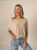 The Short Sleeve Anywhere Top - Taupe - Taupe