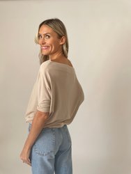 The Short Sleeve Anywhere Top - Taupe