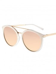 Moreno Polarized Sunglasses - White/Rose Gold