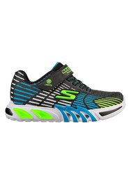 Boys S Lights Flex Glow Elite Sneakers - Black/Lime/Blue