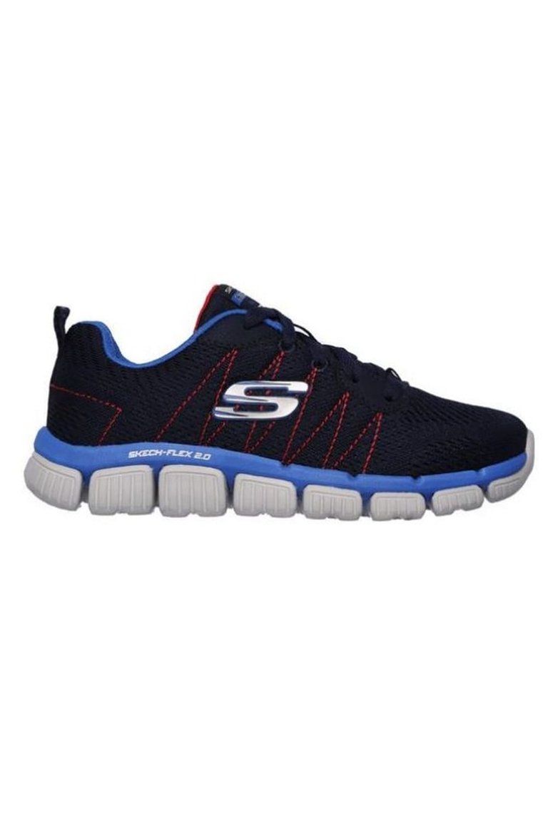 Childrens Boys Skech-Flex 2.0 Quick Pick Lace-Up Sneakers - Navy/Blue