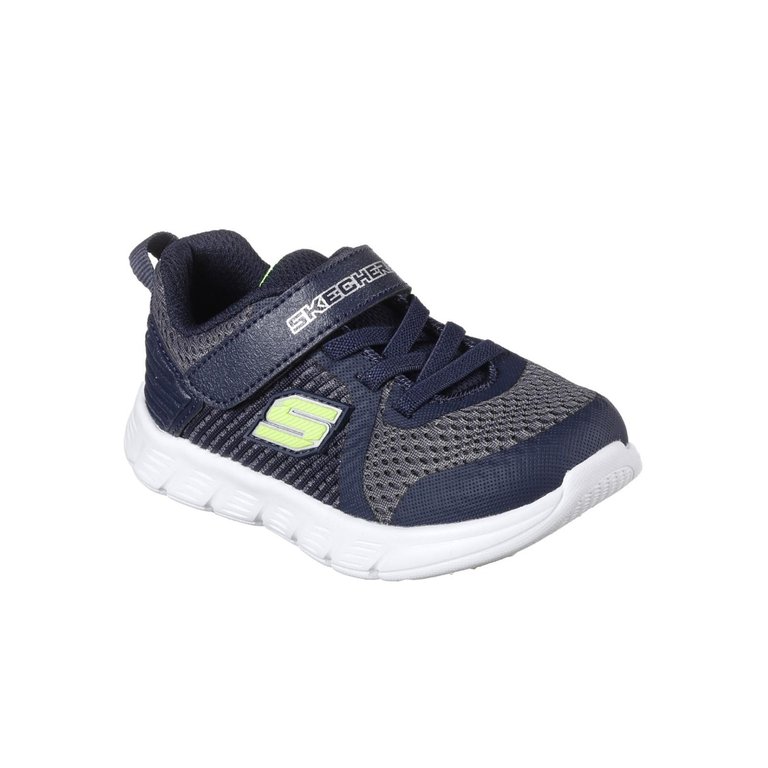 Skechers Charcoal/Navy Childrens/Kids Comfy Flex Stride Touch - Charcoal/Navy |