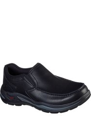 Mens Arch Fit Motley Hust Oiled Leather Shoes (Black) - Black