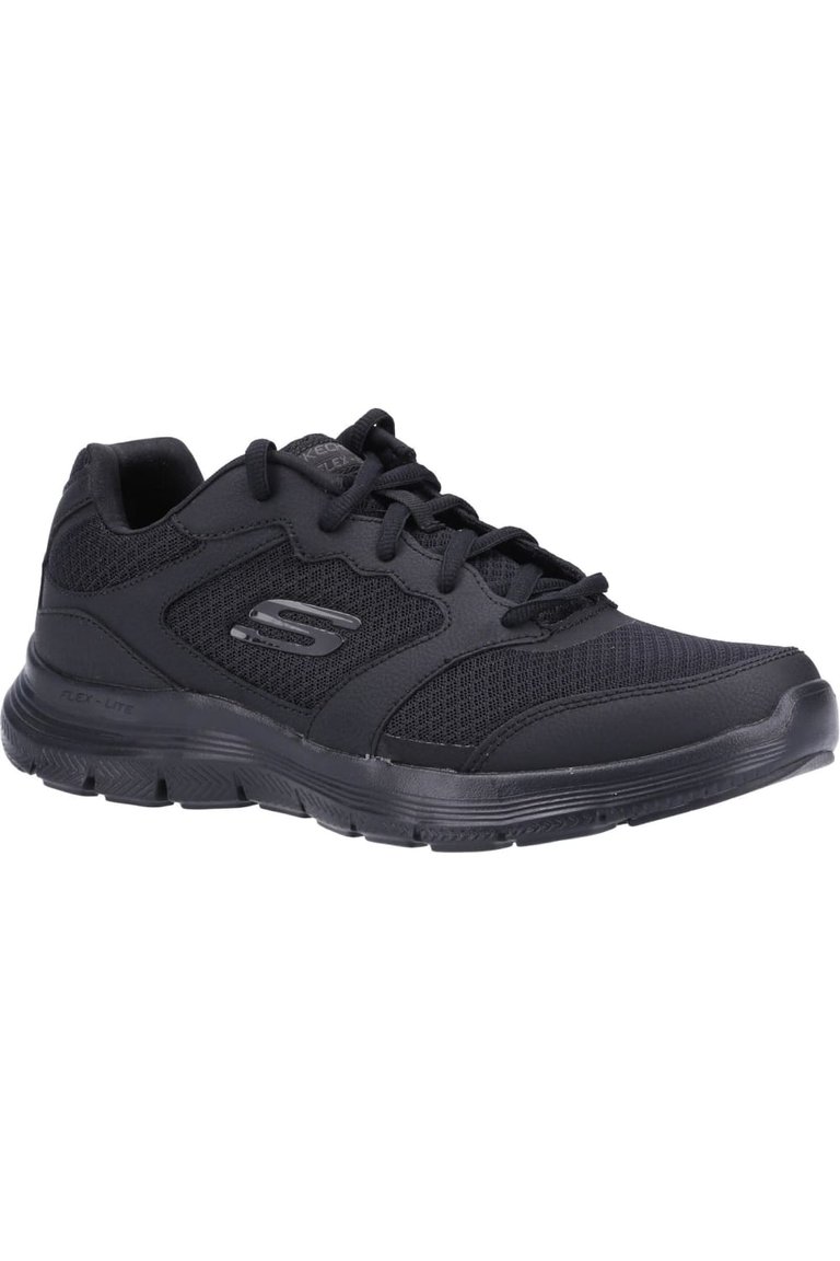 Mens Flex Advantage 4.0 Leather Sneakers - Black - Black