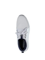 Mens Go Golf Mojo Elite Leather Spikeless Golf Shoes - White/Gray