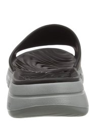 Mens Go Walk 5 Surfs Out Sliders - Black/Gray