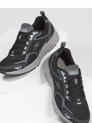 Mens Gorun Consistent Leather Sneakers - Black/Gray