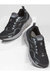 Mens Gorun Consistent Leather Sneakers - Black/Gray