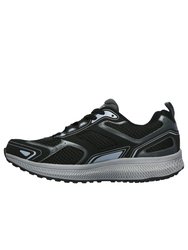 Mens Gorun Consistent Leather Sneakers - Black/Gray