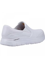 Mens Leather Flex Advantage SR - Bronwood Slip On Shoes (White)