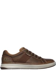 Mens Moreno Winsor Oiled Leather Casual Shoes - Chestnut Brown