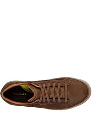 Mens Moreno Winsor Oiled Leather Casual Shoes - Chestnut Brown