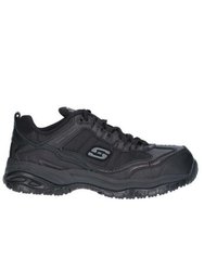 Mens Soft Stride Work Sneaker - Black