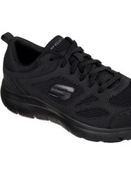 Mens Summits South Rim Leather Sneakers (Black) - Black