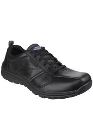 Occupational Mens Hobber Frat Slip Resistant Lace Up Work Shoes - Black - Black