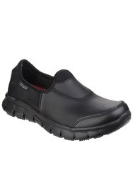 Occupational Womens/Ladies Sure Track Slip On Work Shoes (Black)